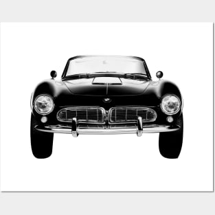 BMW 507 (1956–1959)  Cars Form Black Design Posters and Art